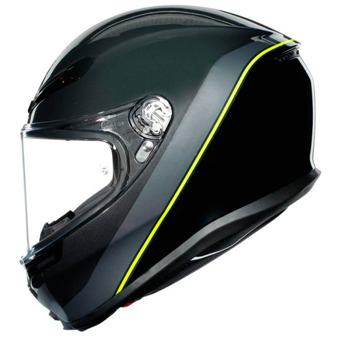 CASCO AGV K-6 HYPHEN NEGRO/ROJO/BLANCO CON PLK