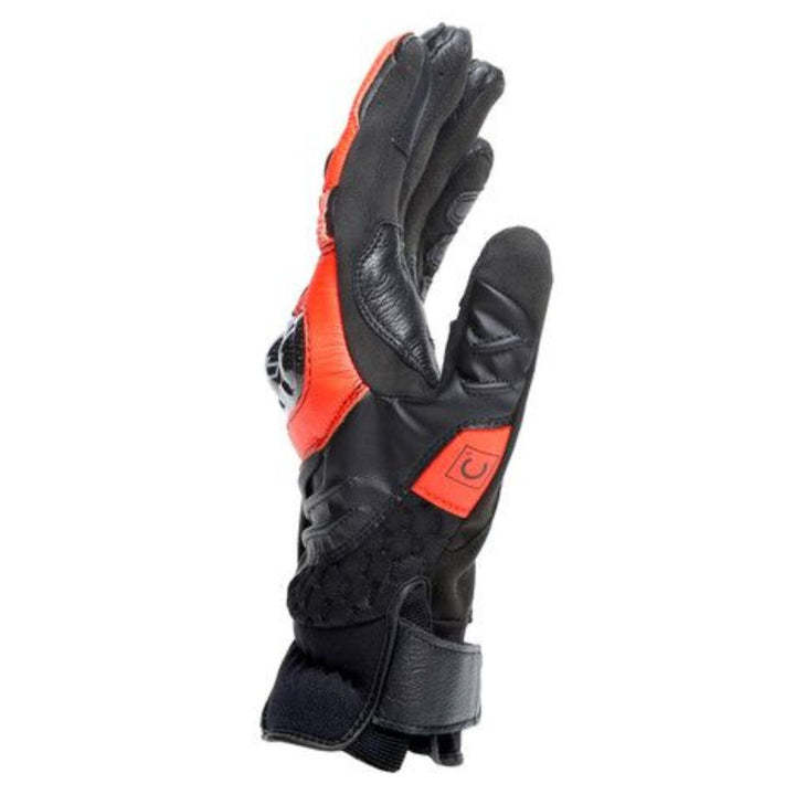 GUANTES DE PIEL DAINESE CARBON 4 CORTOS NEGRO/ROJO