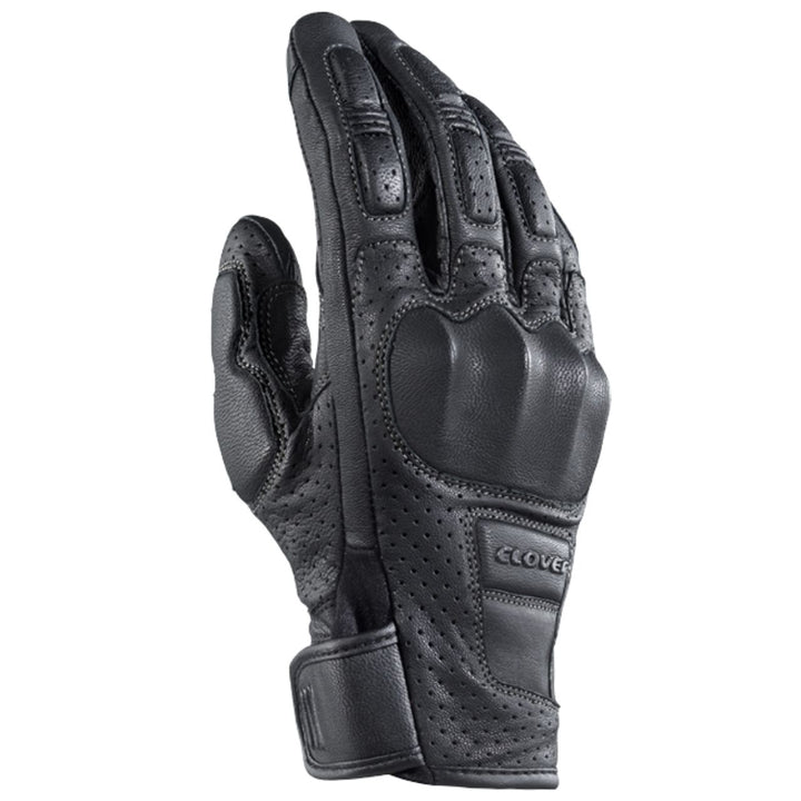 GUANTES DE PIEL CLOVER KVS 2 NEGROS