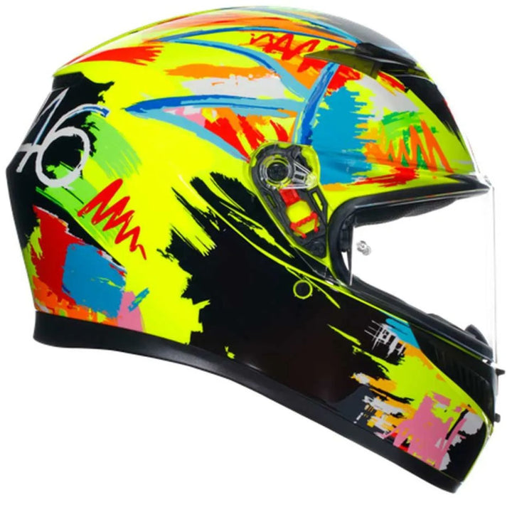 CASCO AGV K-3 ROSSI WINTER TEST 2018 CON PLK