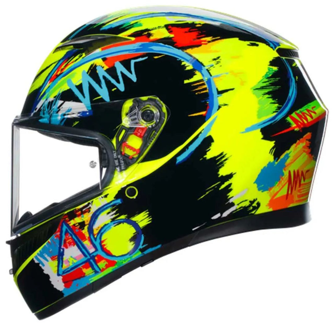 CASCO AGV K-3 ROSSI WINTER TEST 2018 CON PLK