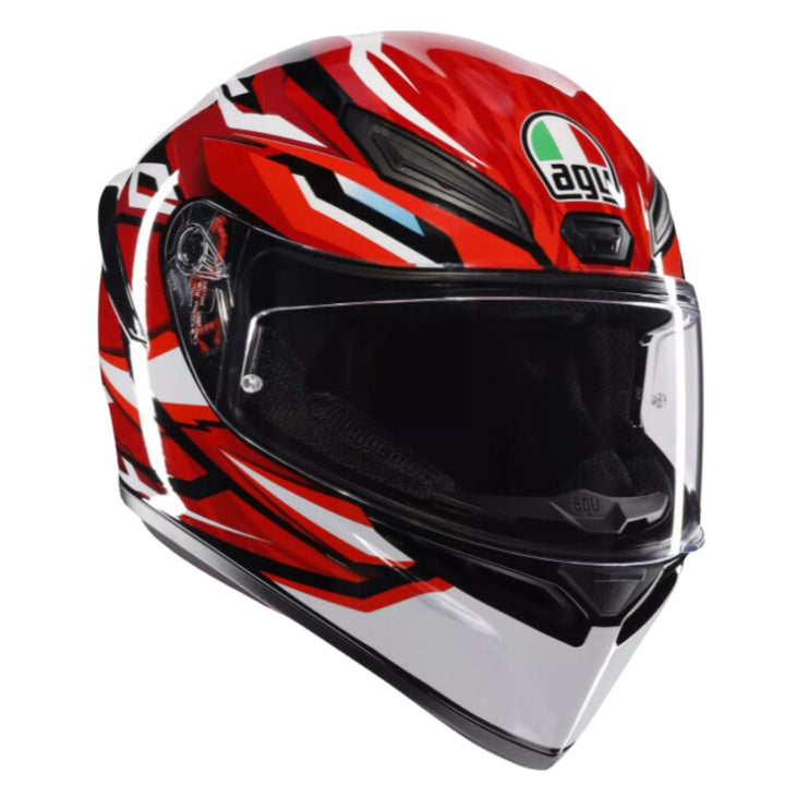 CASCO AGV K1 S LION NEGRO/ROJO/BLANCO