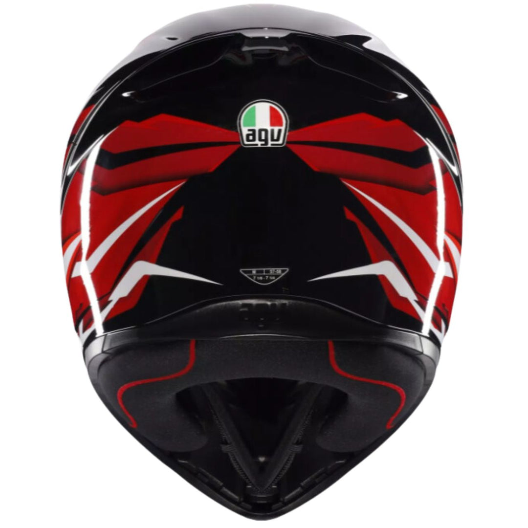CASCO AGV K1 S LION NEGRO/ROJO/BLANCO