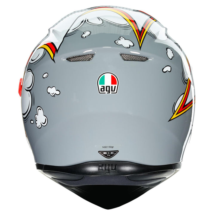 CASCO AGV K-3 SV BUBBLE CON PLK GRIS/BLANCO/ROJO