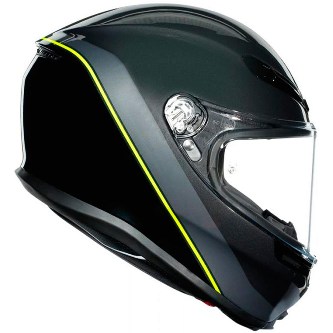 CASCO AGV K-6 HYPHEN NEGRO/ROJO/BLANCO CON PLK