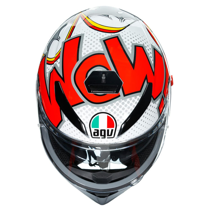 CASCO AGV K-3 SV BUBBLE CON PLK GRIS/BLANCO/ROJO