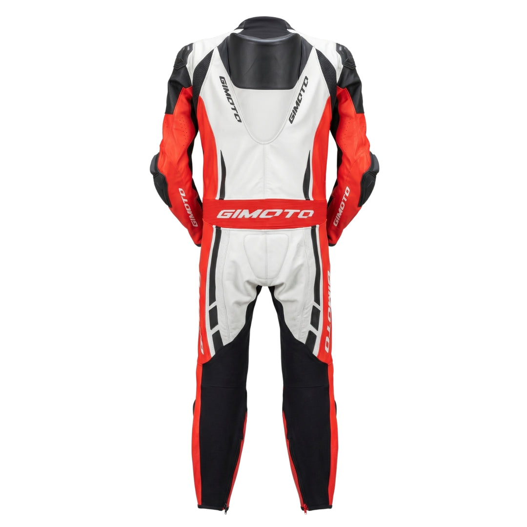 TRAJE DE PIEL GIMOTO MUGELLO AIR BLANCO/ROJO