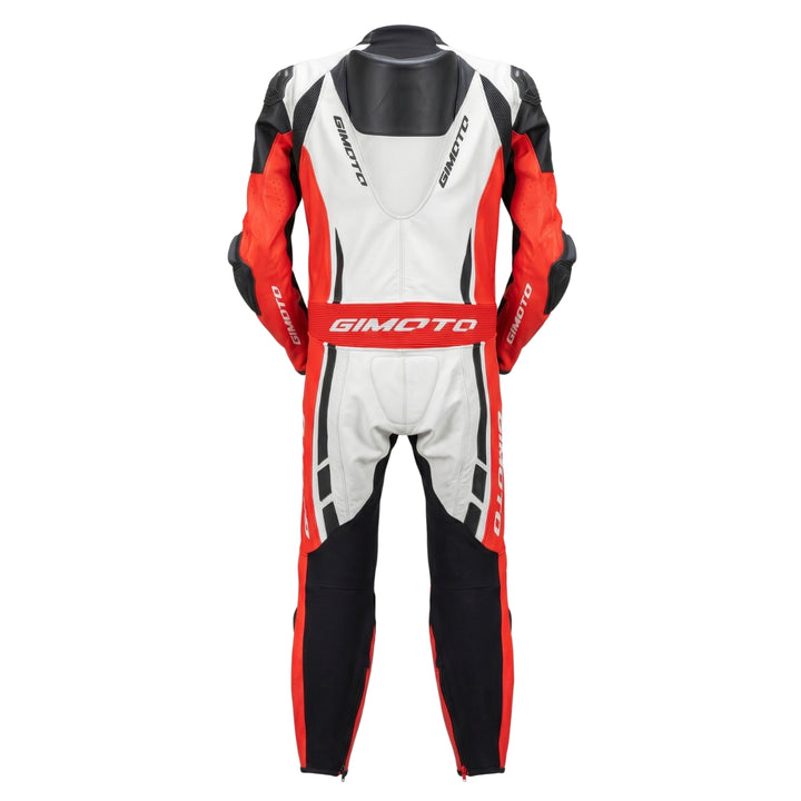 TRAJE DE PIEL GIMOTO MUGELLO AIR BLANCO/ROJO