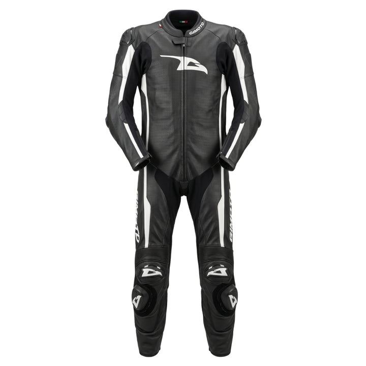 TRAJE DE PIEL GIMOTO MUGELLO AIR NEGRO/BLANCO