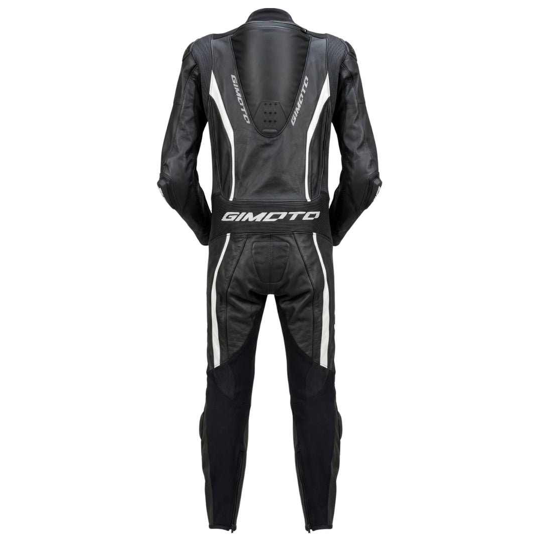 TRAJE DE PIEL GIMOTO MUGELLO AIR NEGRO/BLANCO