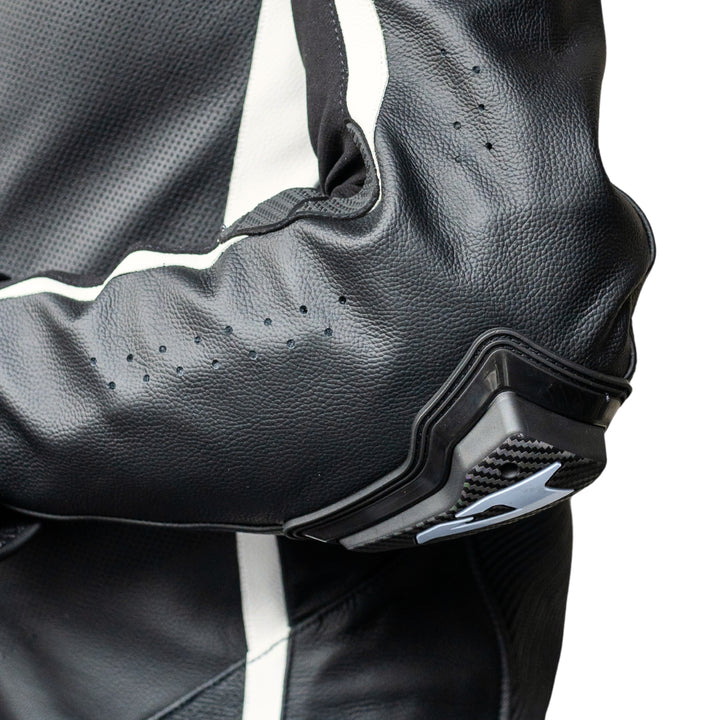 TRAJE DE PIEL GIMOTO MUGELLO AIR NEGRO/BLANCO