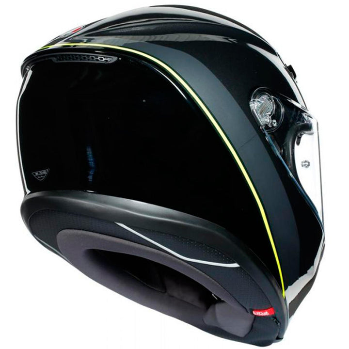 CASCO AGV K-6 HYPHEN NEGRO/ROJO/BLANCO CON PLK