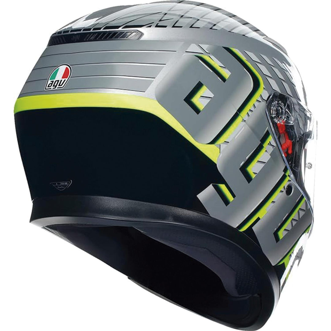 Casco Agv Casco Negro Y Amarillo Casco Modular Moto AGV Compact St