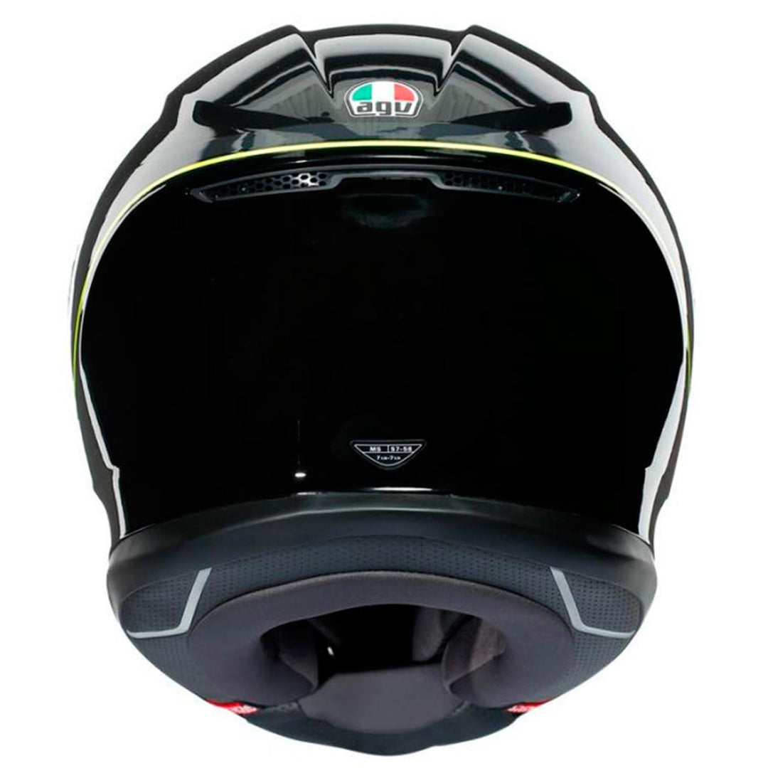 CASCO AGV K-6 HYPHEN NEGRO/ROJO/BLANCO CON PLK