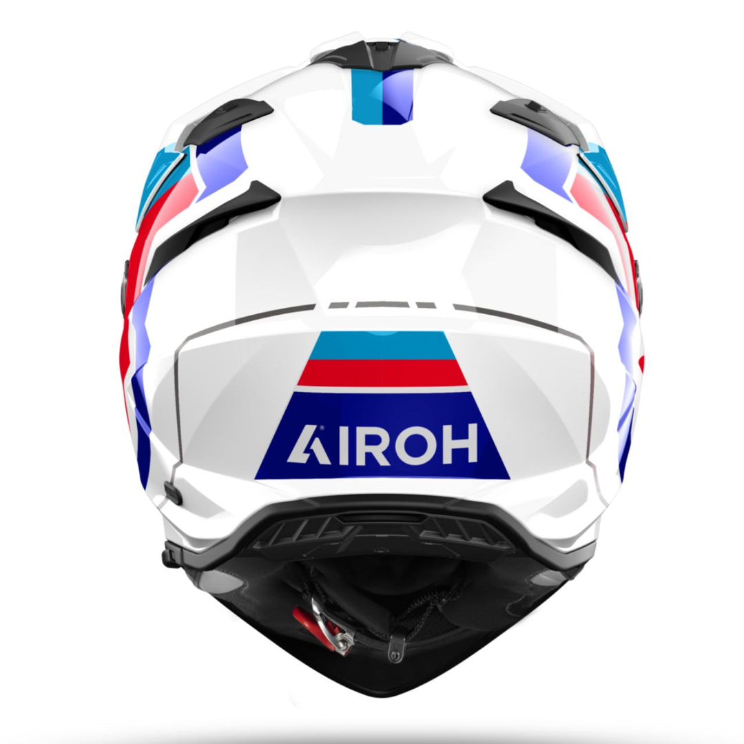 CASCO AIROH BANDIT HORNE BLANCO/AZUL/ROJO