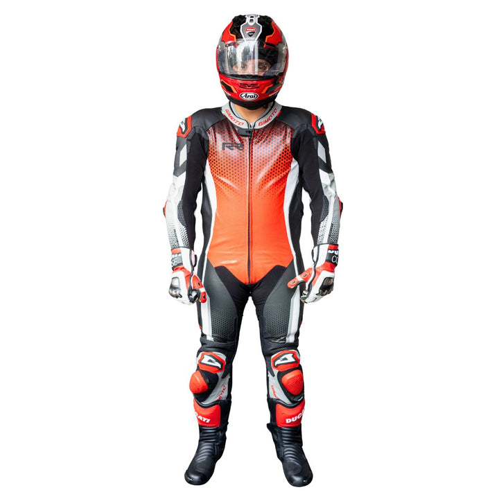 TRAJE DE PIEL GIMOTO LTD RACE AIR NEGRO/GRIS/ROJO