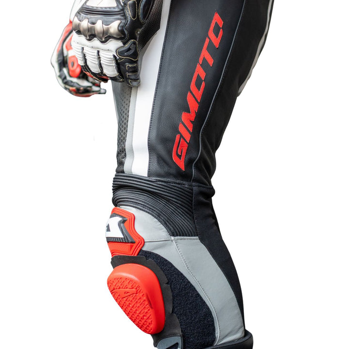 TRAJE DE PIEL GIMOTO LTD RACE AIR NEGRO/GRIS/ROJO