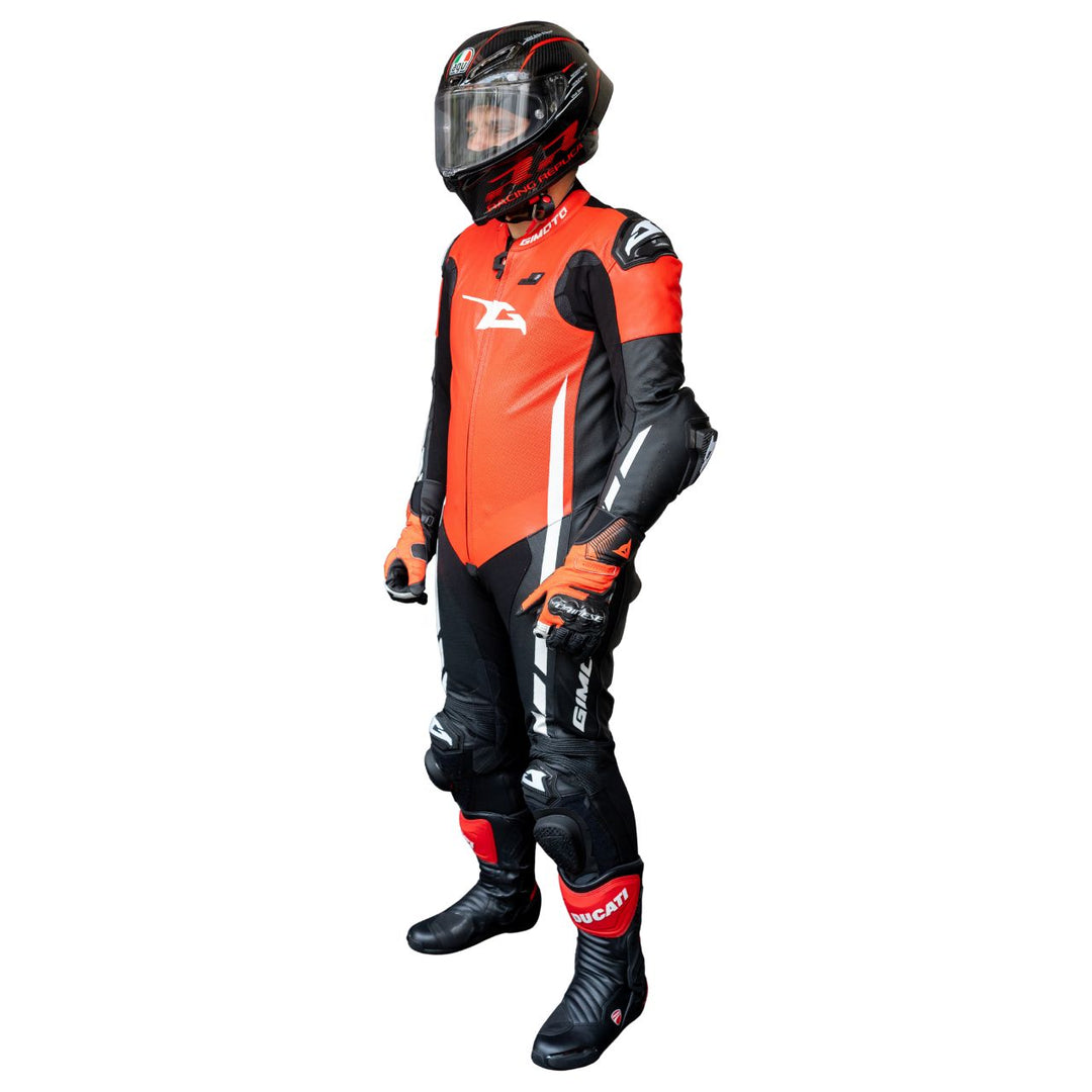 TRAJE DE PIEL GIMOTO MUGELLO AIR ROJO/NEGRO