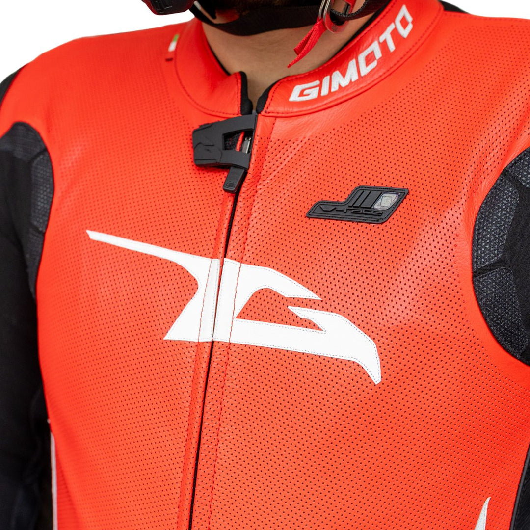 TRAJE DE PIEL GIMOTO MUGELLO AIR ROJO/NEGRO
