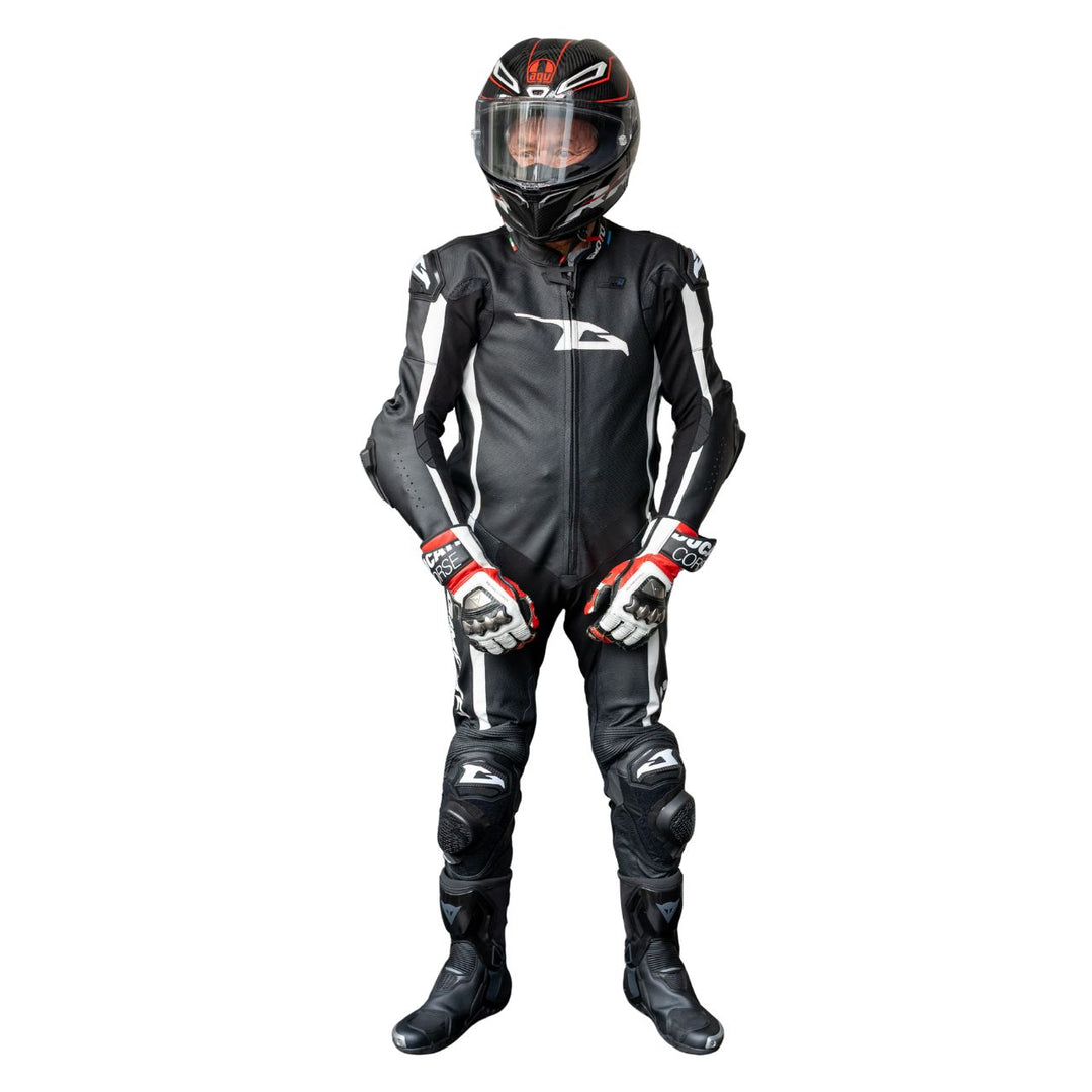 TRAJE DE PIEL GIMOTO MUGELLO AIR NEGRO/BLANCO