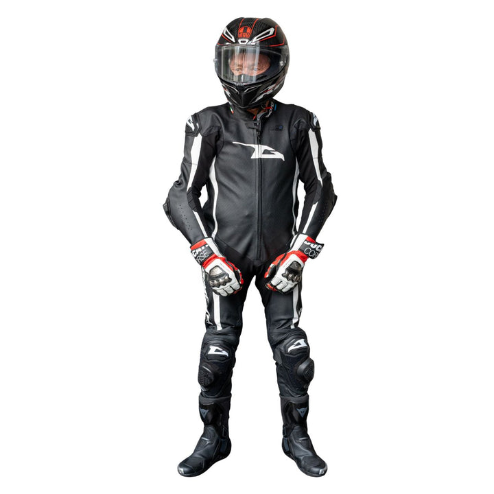 TRAJE DE PIEL GIMOTO MUGELLO AIR NEGRO/BLANCO