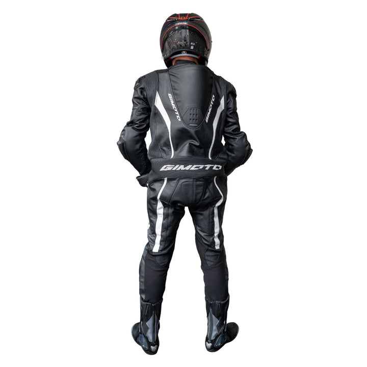 TRAJE DE PIEL GIMOTO MUGELLO AIR NEGRO/BLANCO