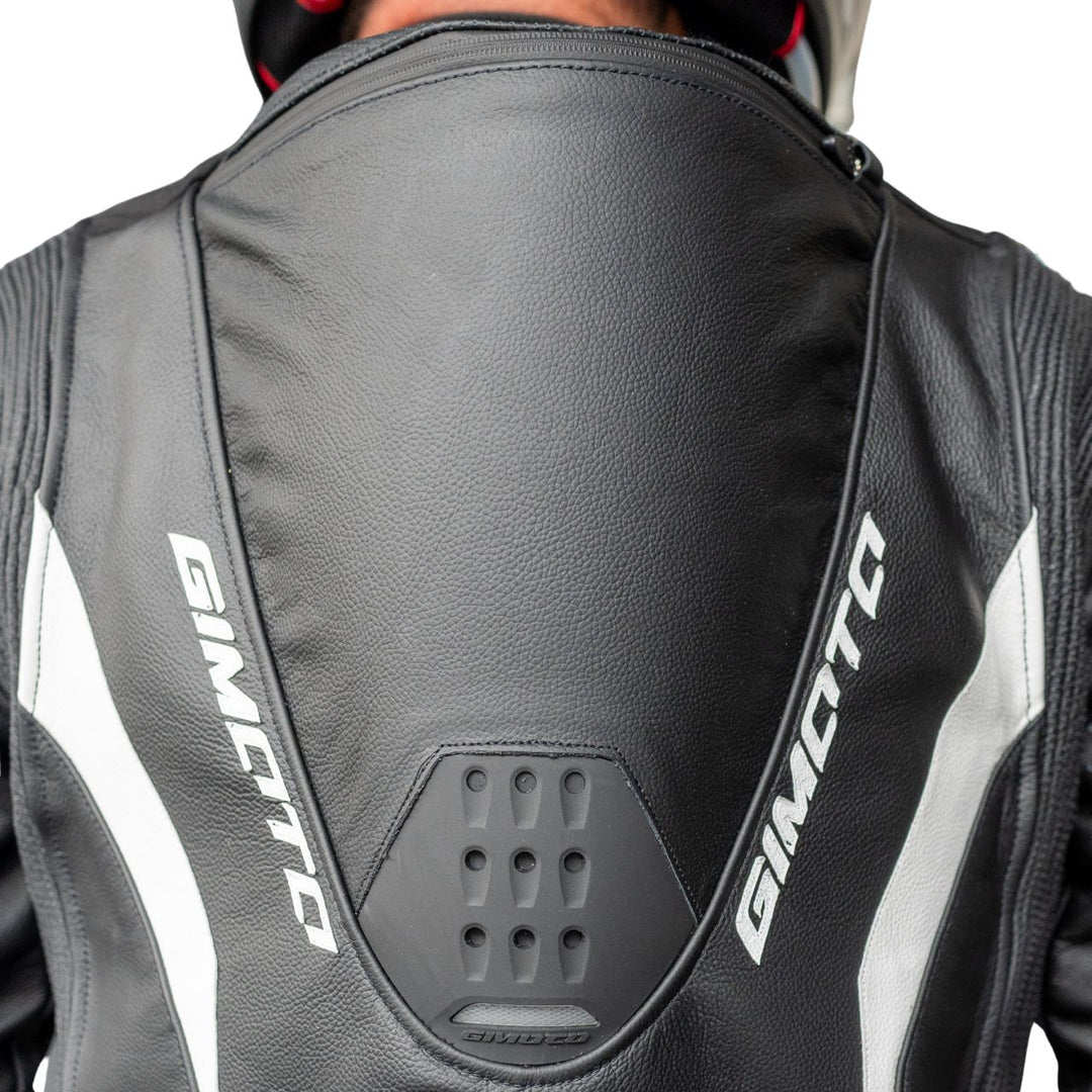 TRAJE DE PIEL GIMOTO MUGELLO AIR NEGRO/BLANCO