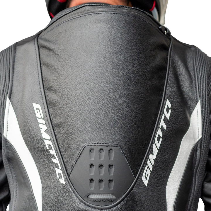 TRAJE DE PIEL GIMOTO MUGELLO AIR NEGRO/BLANCO