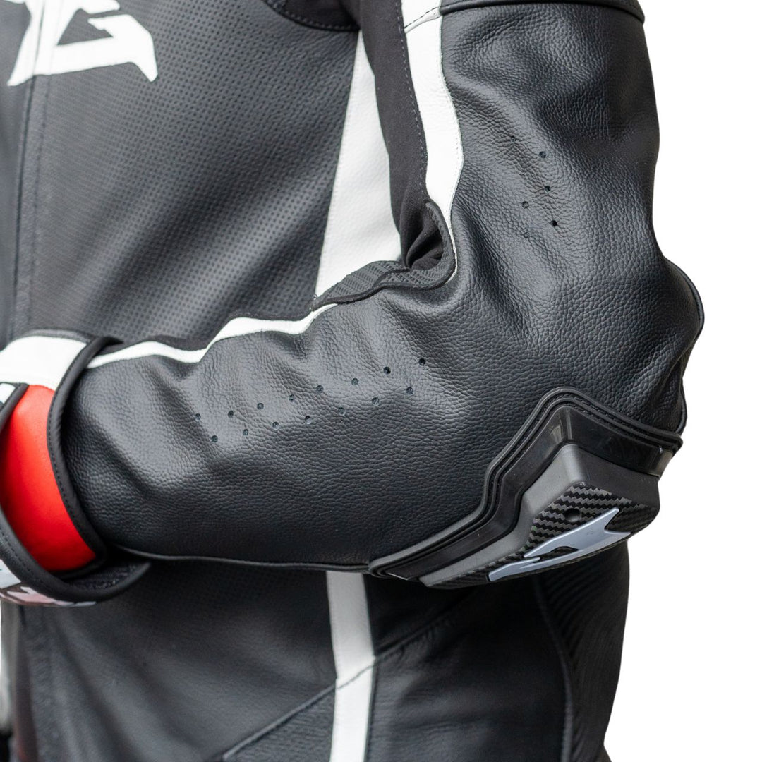 TRAJE DE PIEL GIMOTO MUGELLO AIR NEGRO/BLANCO