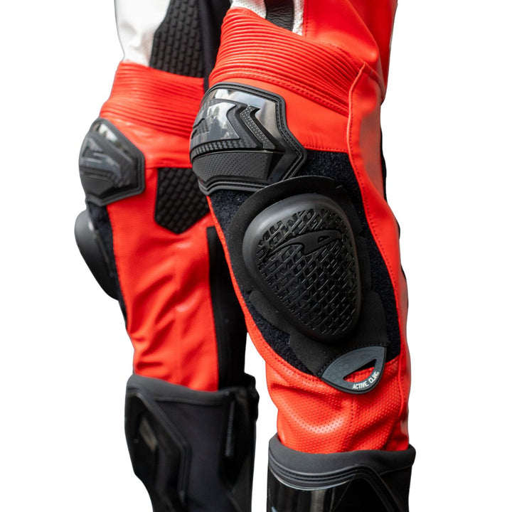 TRAJE DE PIEL GIMOTO MUGELLO AIR BLANCO/ROJO