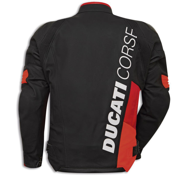 CHAMARRA DE PIEL DUCATI CORSE C6 NEGRO/ROJO TALLA 57