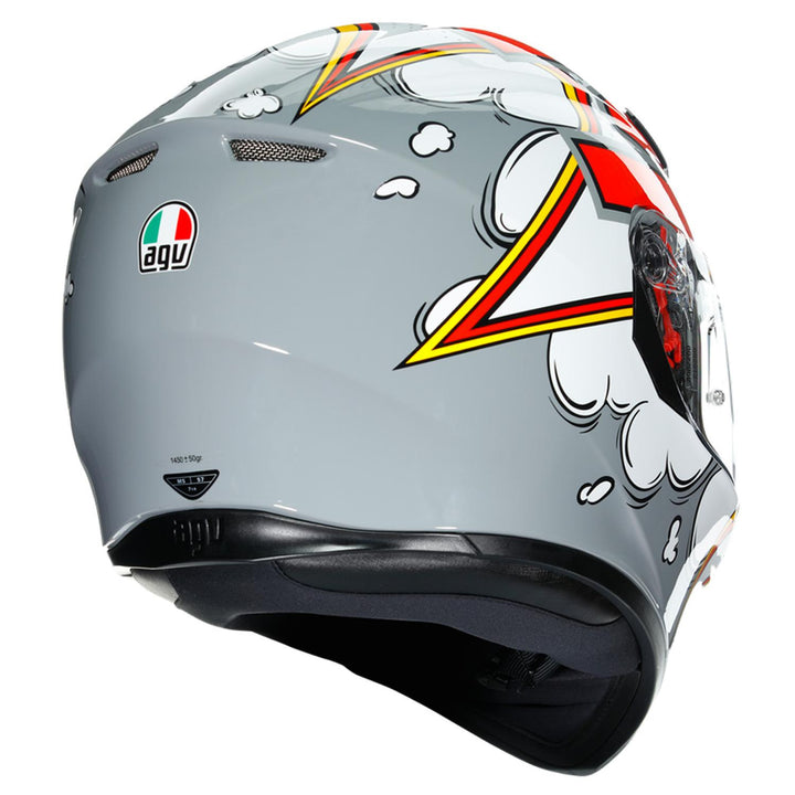 CASCO AGV K-3 SV BUBBLE CON PLK GRIS/BLANCO/ROJO