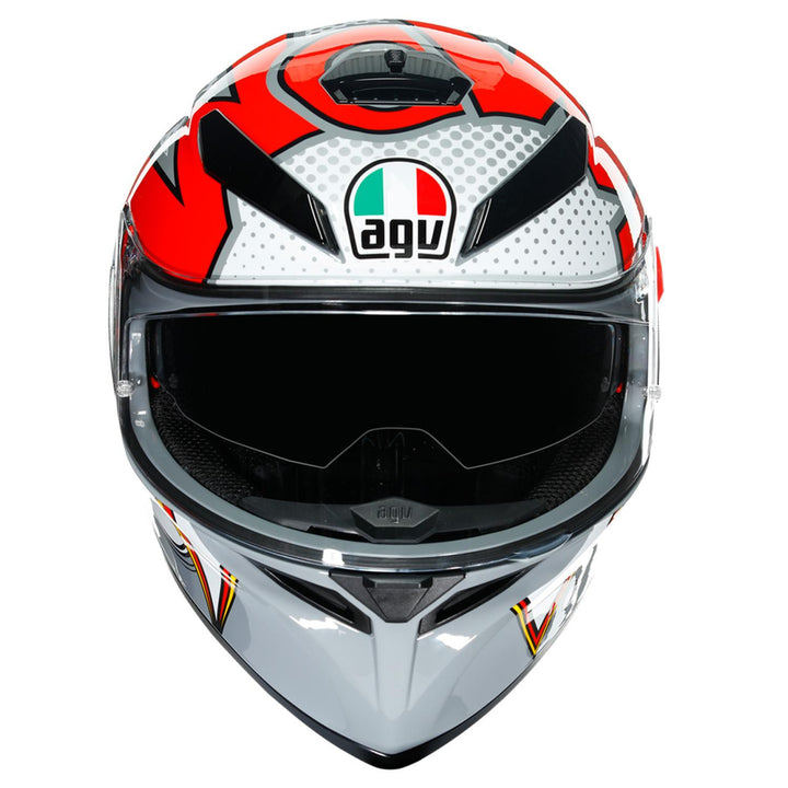 CASCO AGV K-3 SV BUBBLE CON PLK GRIS/BLANCO/ROJO