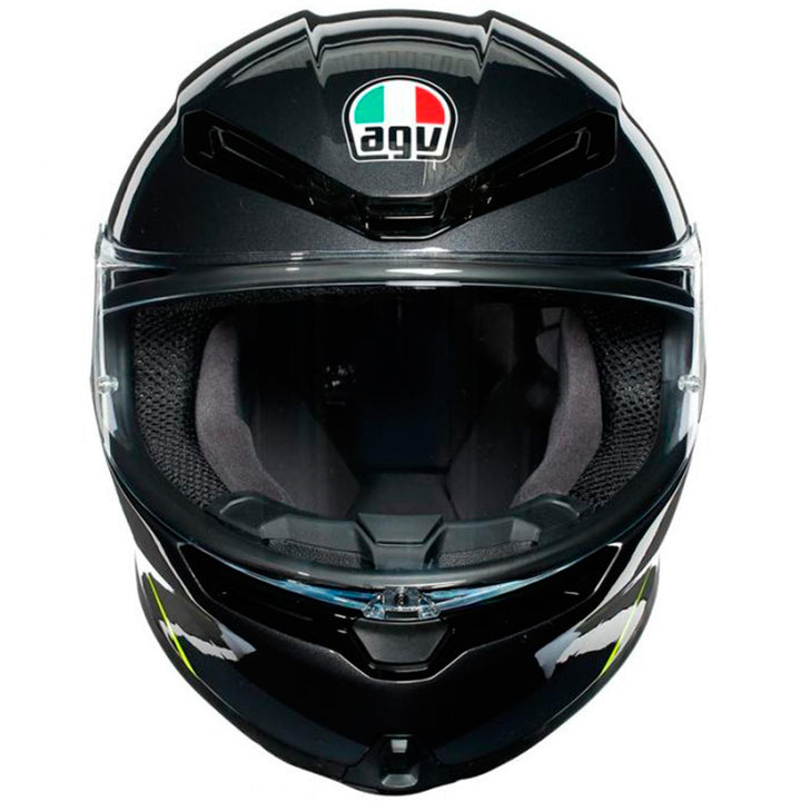 CASCO AGV K-6 HYPHEN NEGRO/ROJO/BLANCO CON PLK