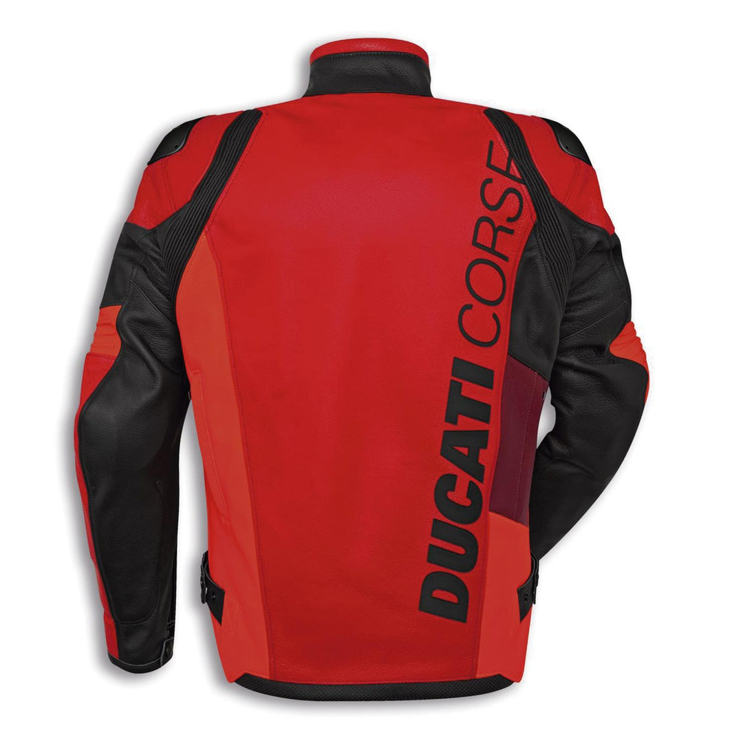 CHAMARRA DE PIEL DUCATI CORSE C6 ROJO/NEGRO